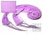 Lavender Striped Silky Knit Scarf